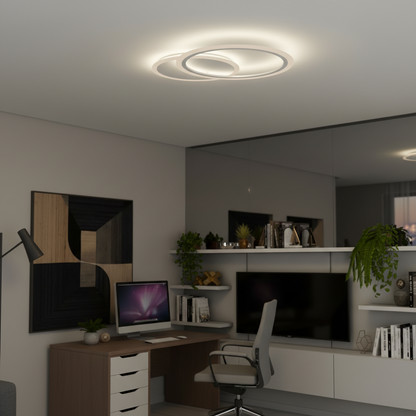 LED-es csillár távirányítóval LUCY 27W, 2 kör, hideg/meleg/semleges fény, szabályozható, fehér LED-es csillár távirányítóval Alapértelmezett cím Alessandro Design