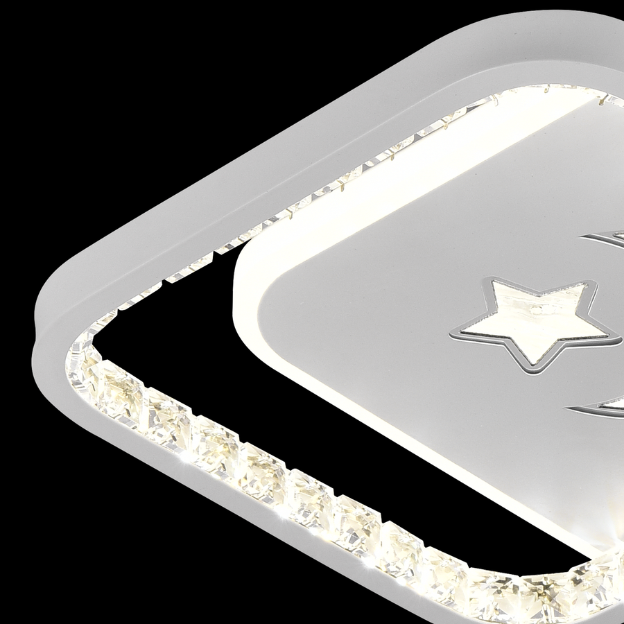 LED csillár PERU 38W, 2 négyzet, hideg/meleg/semleges fény, fehér LED csillárok Alapértelmezett cím Alessandro Design