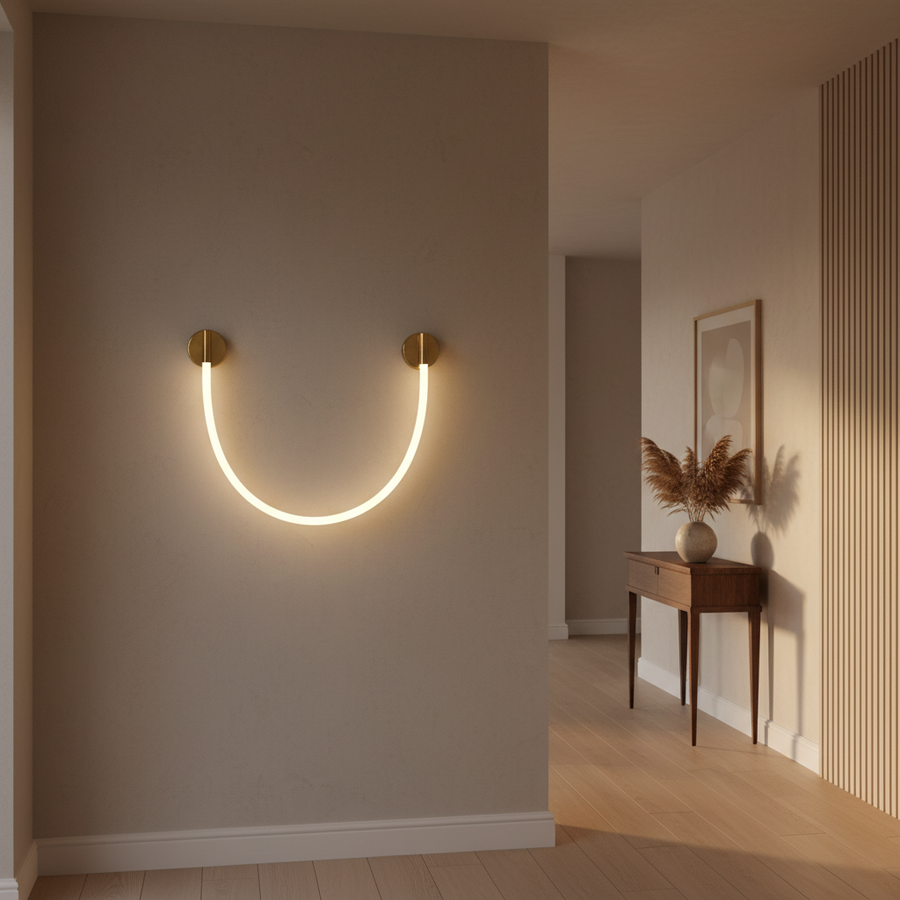 LED fali lámpa, 110cm, 3000K/4000K/6000K, arany beltéri fali lámpa Alapértelmezett cím Alessandro Design