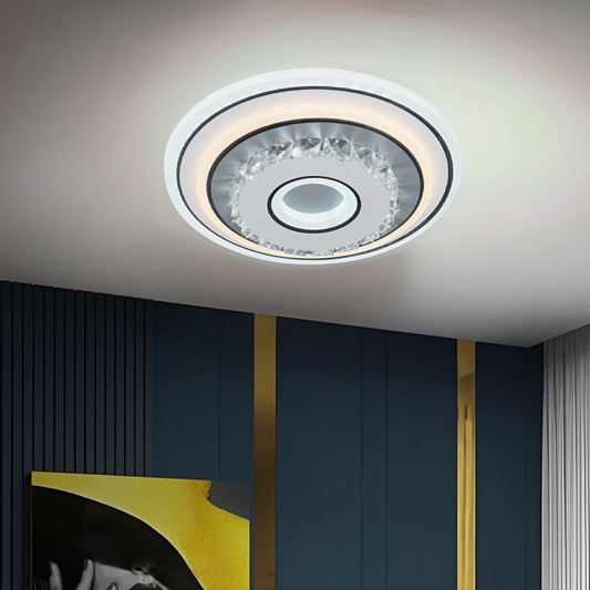 Kristály LED csillár MITA 28W, Átmérő 20cm, Kerek, Hideg/Meleg/Semleges fény, Fehér LED csillárok Alapértelmezett cím Alessandro Design