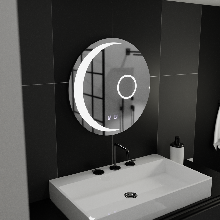 LED kerek tükör, 80 cm, Orbis Touch, páramentesítő rendszer, szabályozható, E31S/80X80 tükrök Korman E alapértelmezett cím Alessandro Design