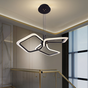 Lustra LED suspendata cu Telecomanda RIMINI 58W, 3 Patrate, lumina Rece/Calda/Neutra, Dimabila, Negru Lustre LED cu Telecomanda Default Title Alessandro Design
