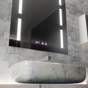 Mirror LED Touch Erich S86/60X80 páramentesítő rendszer, óra és hőmérséklet 60x80 cm Tükrök Korman S Alapértelmezett cím Alessandro Design