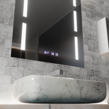Mirror LED Touch Erich S86/60X80 páramentesítő rendszer, óra és hőmérséklet 60x80 cm Tükrök Korman S Alapértelmezett cím Alessandro Design