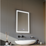 MODENA LED Touch Mirror páramentesítő rendszer, óra és hőmérséklet 60x80 cm Korman S tükrök Alapértelmezett cím Alessandro Design