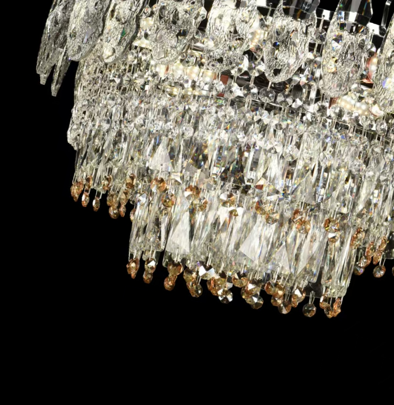 Candelabru Cristal MAJESTIC Eleganza, 9x E14, Diametru 50cm, Crom Lucios, Inaltime Reglabil Candelabre Cristal Default Title Alessandro Design