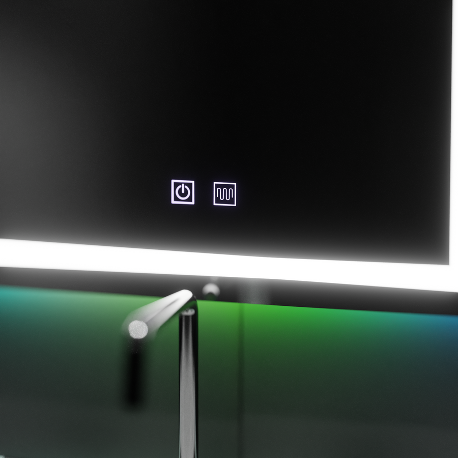 Négyszögletű LED-es tükör 60x80cm, Spectrum Touch, RGB, páramentesítő rendszer tükrök Korman E alapértelmezett cím Alessandro Design