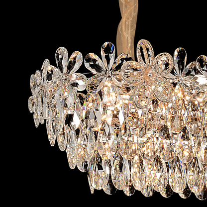 Candelabru Cristal Regalis 11x E14, 80cm, Auriu Lucios, Inaltime Reglabila, Metal si Cristal Candelabre Cristal Default Title Alessandro Design