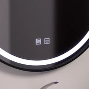 LED-es kerek tükör 60 cm, Lucea Touch, páramentesítő rendszer, szabályozható fürdőszobai tükör LED-del és páramentesítővel, alapértelmezett cím Alessandro Design