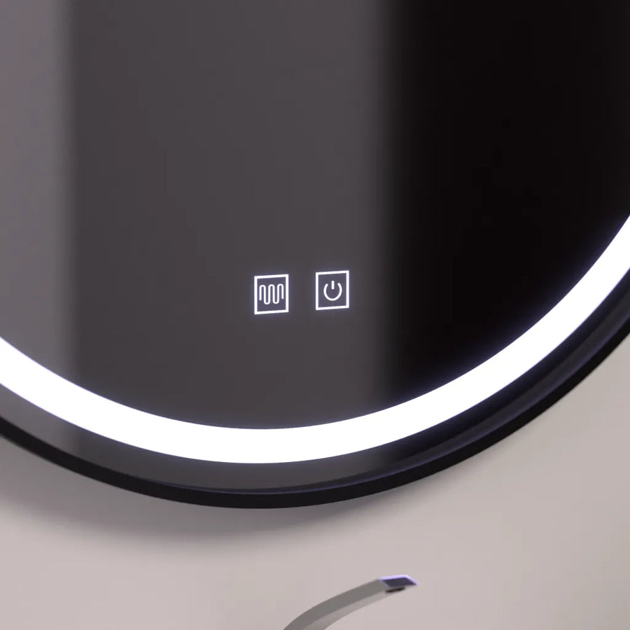 LED-es kerek tükör 60 cm, Lucea Touch, páramentesítő rendszer, szabályozható fürdőszobai tükör LED-del és páramentesítővel, alapértelmezett cím Alessandro Design