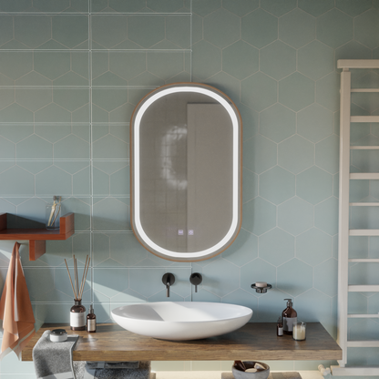 LED Touch Impora Mirror Demist System 50x80 cm Rose Gold Frame Tükrök Korman E Alapértelmezett cím Alessandro Design