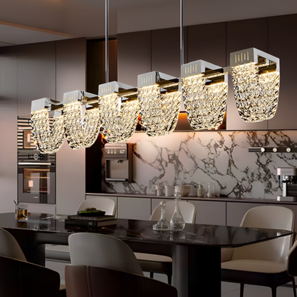 Lustra LED Suspendata, STRATUS Supremo, Cristal si Metal, 15W, Lumina Rece/Calda/Neutra 3000K/4000K/6000K, Iluminat Luxos Candelabre Cristal Default Title Alessandro Design