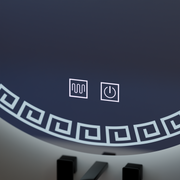 Oglinda LED Rotunda, 80cm, Orhina Touch, Sistem Dezaburire, Dimabila, E40S/80X80 Oglinzi Korman E Default Title Alessandro Design