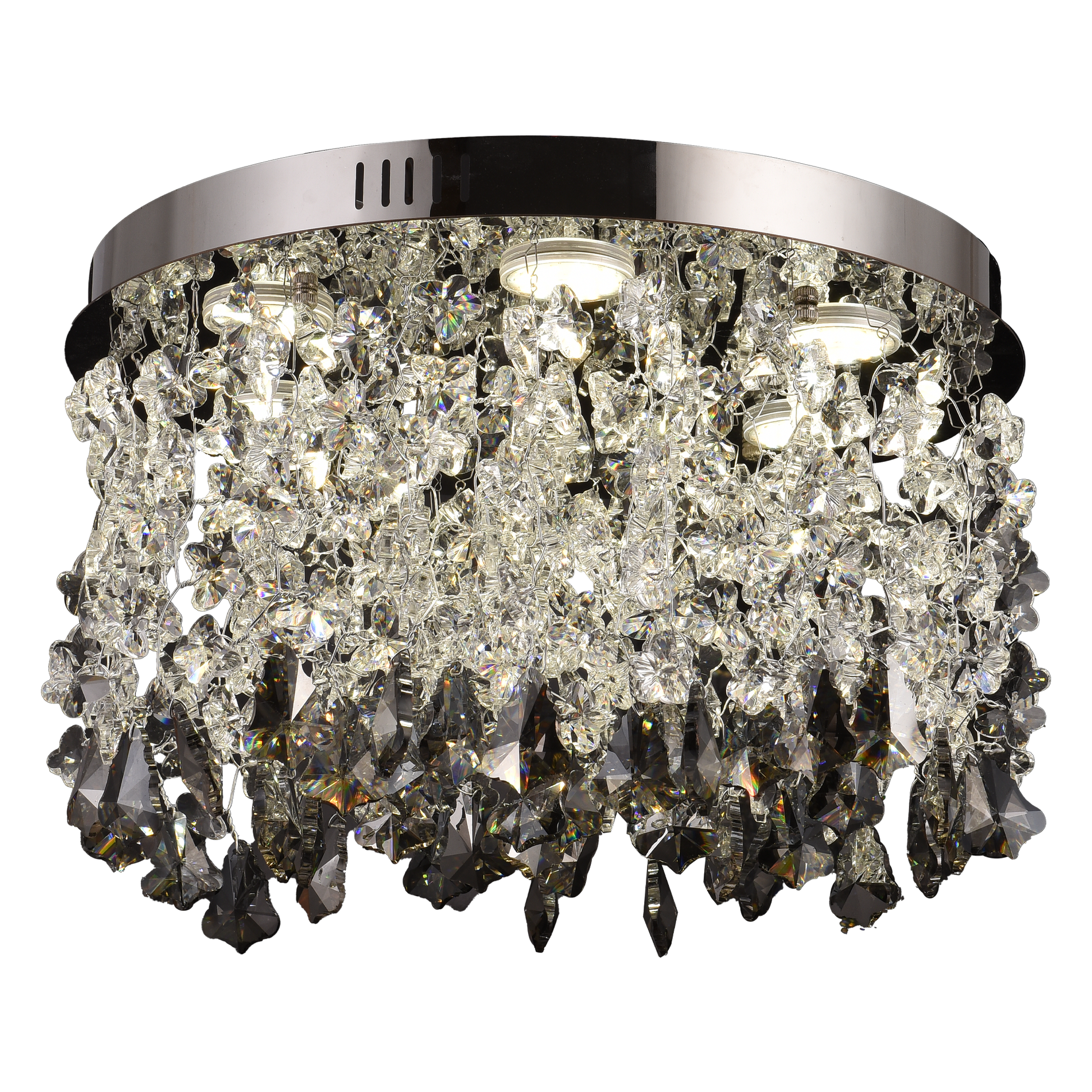 Candelabru LED Cristal LLC212/400BU Rotund, 22W, Lumina Rece/Calda/Neutra, Cristale, Crom Lucios Candelabre Cristal Default Title Alessandro Design