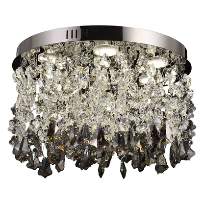 Crystal LED csillár LLC212/400BU kerek, 22W, hideg/meleg/semleges fény, kristályok, fényes króm