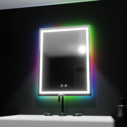 Négyszögletű LED-es tükör 60x80cm, Spectrum Touch, RGB, páramentesítő rendszer tükrök Korman E alapértelmezett cím Alessandro Design