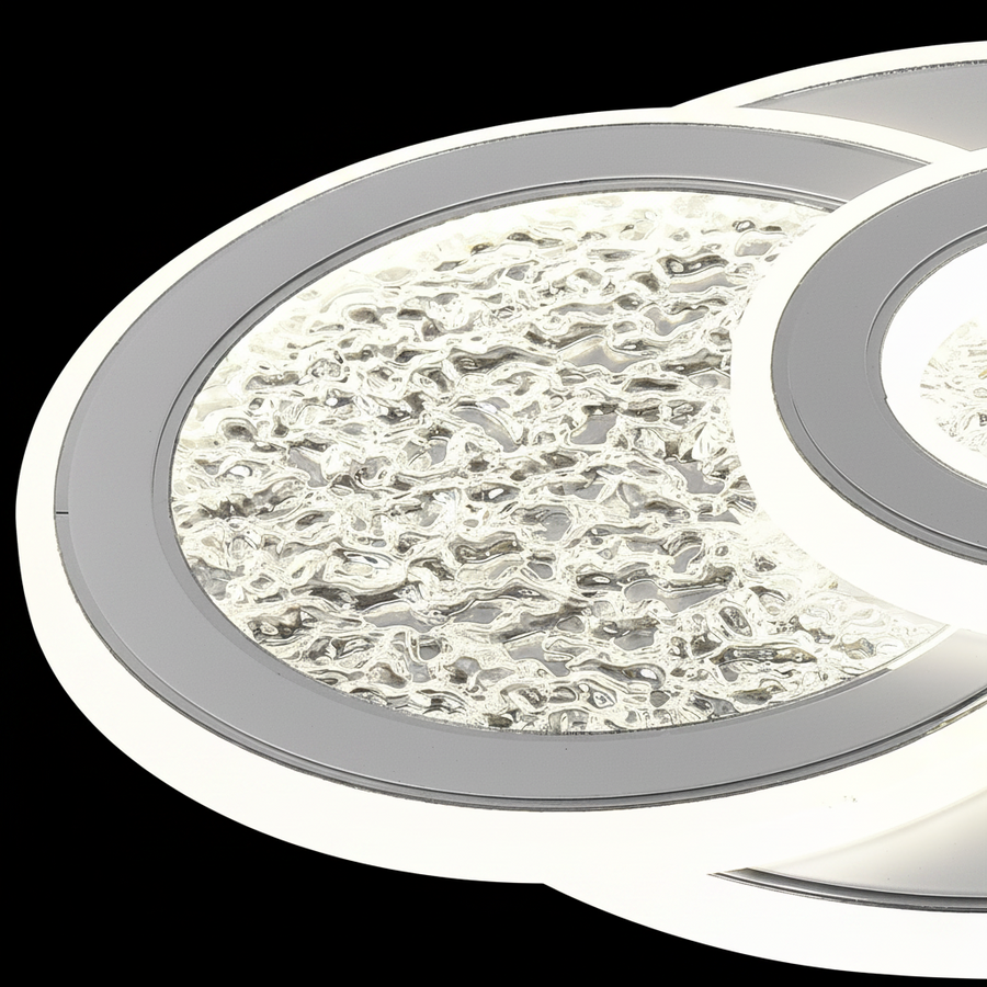 KOMPACTO LED csillár 47 W, 3 kör, hideg/meleg/semleges fény, fehér LED csillárok Alapértelmezett cím Alessandro Design