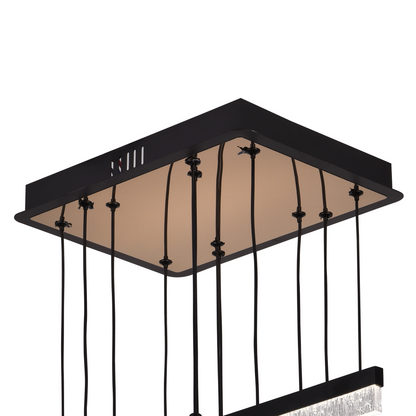 Lustra LED Suspendata cu Telecomanda, STRATA, 6 elemente, 82W, Lumina 3000/4000/6000K, Negru, Inaltime Reglabila Lustre LED cu Telecomanda Default Title Alessandro Design