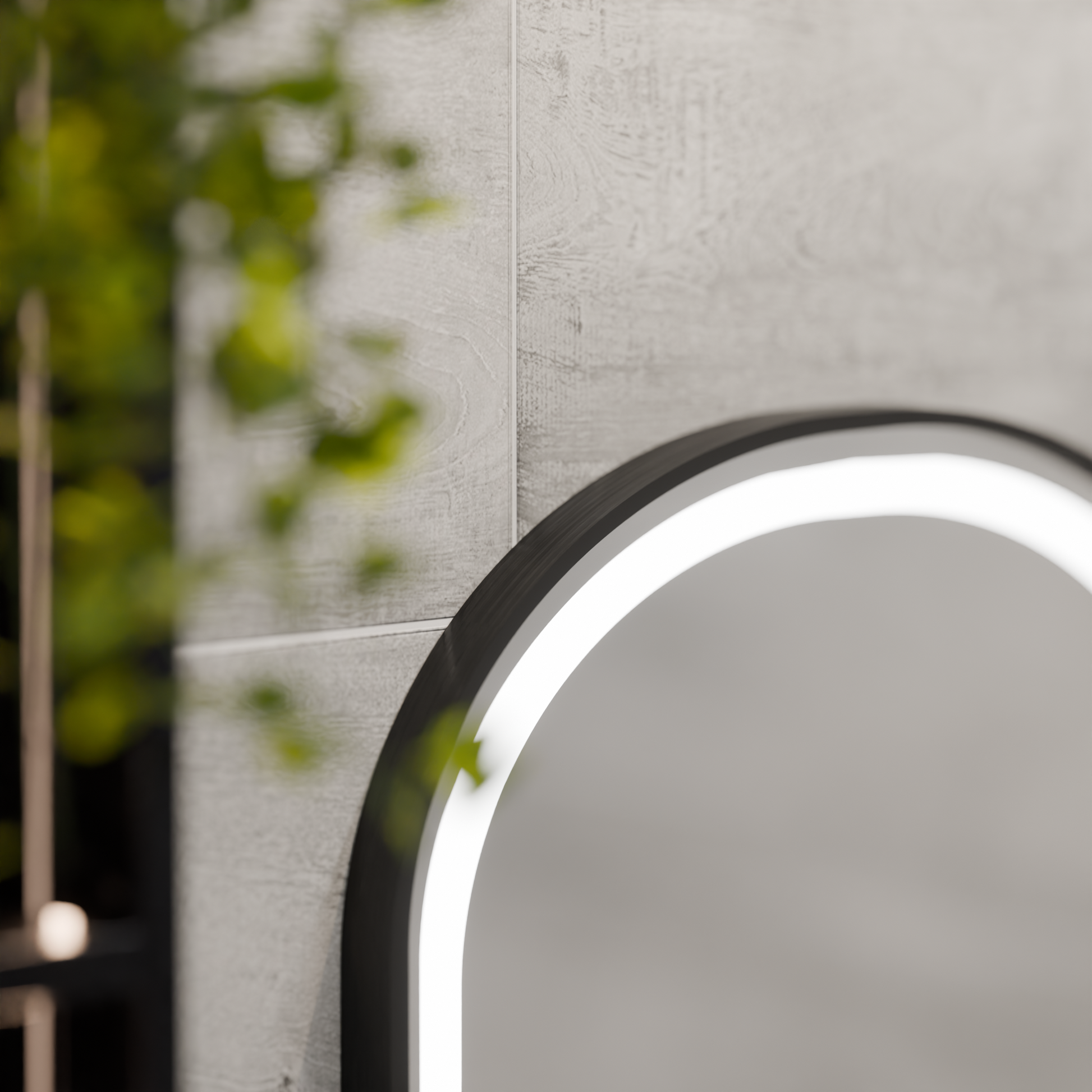 Helmut LED Touch Mirror páramentesítő rendszer, óra és hőmérséklet 50x80 cm fekete keret szálcsiszolt Marcello Funghi tükrök Korman S alapértelmezett cím Alessandro Design