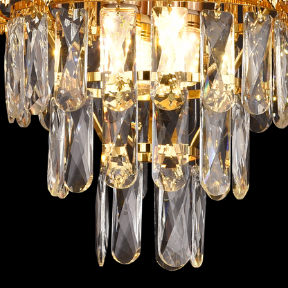 Candelabru Cristal BELVEDERE Petito 3xE14, Diametru 30cm, Auriu Lucios, Inaltime Reglabila Candelabre Cristal Default Title Alessandro Design