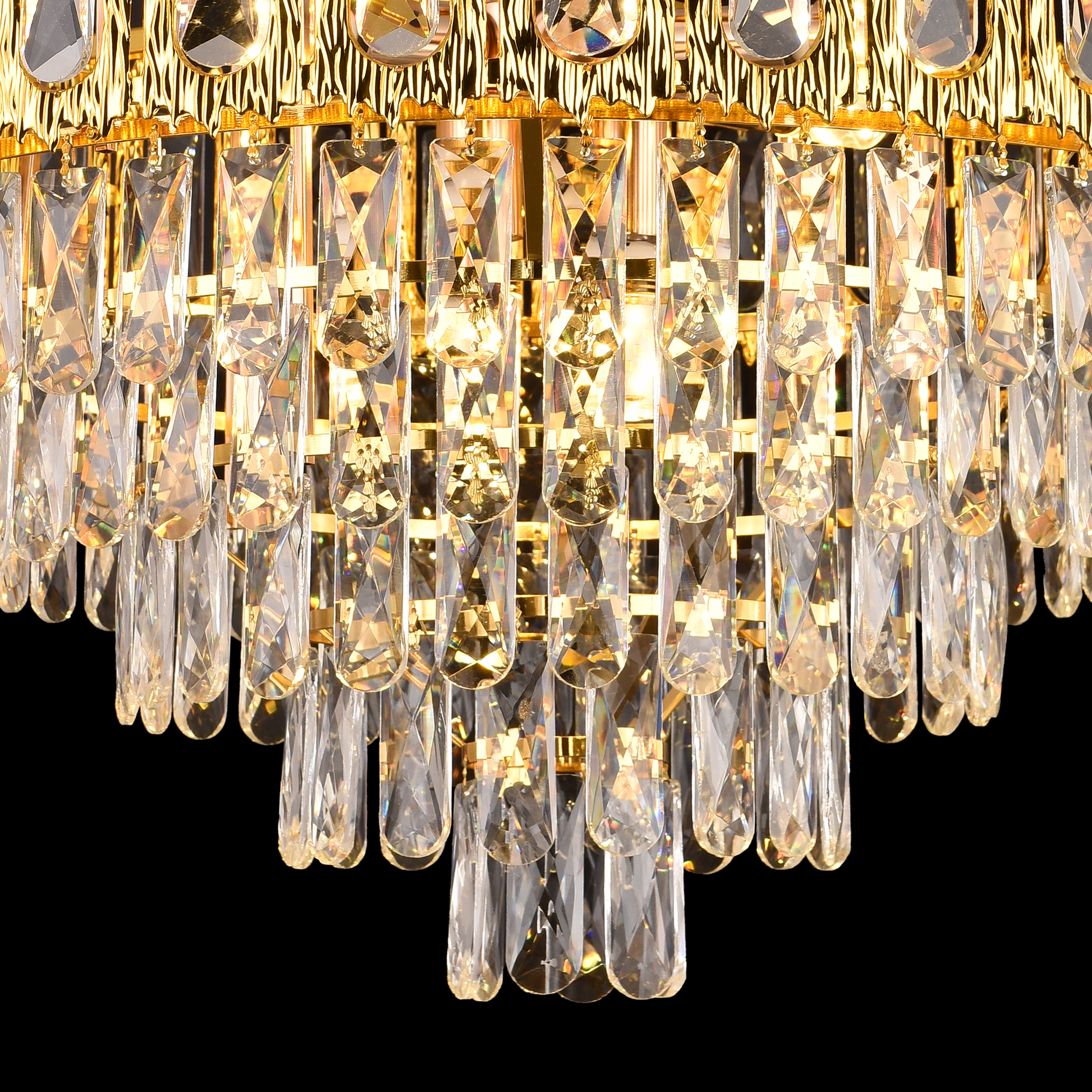 Candelabru Cristal BELVEDERE Magno 8xE14, Diametru 60cm, Auriu Lucios, Inaltime Reglabila Candelabre Cristal Default Title Alessandro Design
