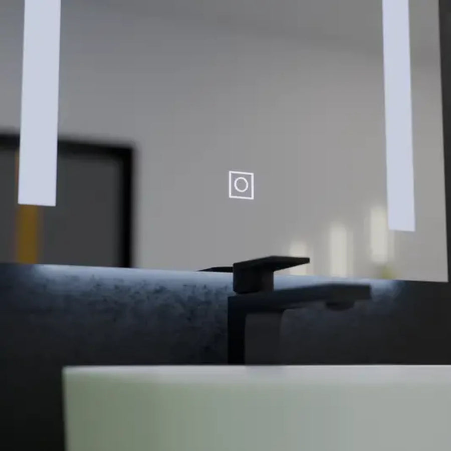 Négyszögletű LED-es tükör, 50x70 cm, Dual Light Basic Touch LED tükrök Alapértelmezett cím Alessandro Design