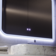 CLARIVO LED tükör téglalap alakú, 80x60 cm, érintés, páramentesítő rendszer tükrök Korman E alapértelmezett cím Alessandro Design
