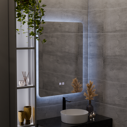 Touch Alexandra LED tükör, páramentesítő rendszer 45x60cm Korman Mirrors E Alapértelmezett cím Alessandro Design