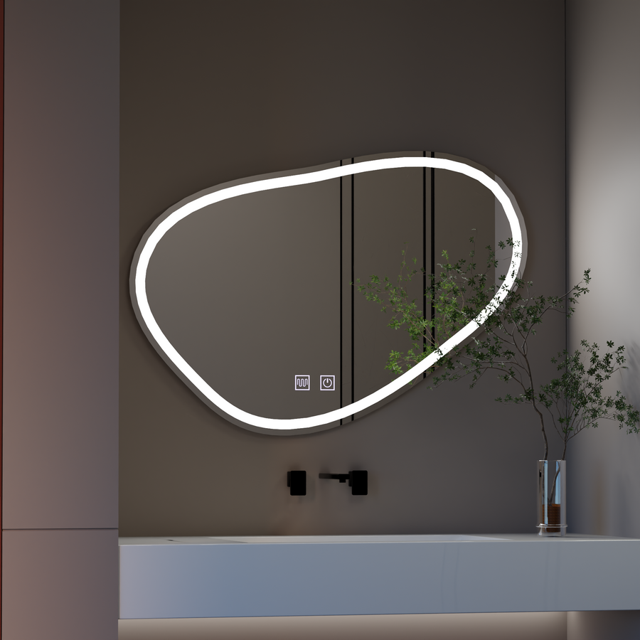 Quassare LED érintőtükör, páramentesítő rendszer 90x65 cm tükrök Korman E alapértelmezett cím Alessandro Design