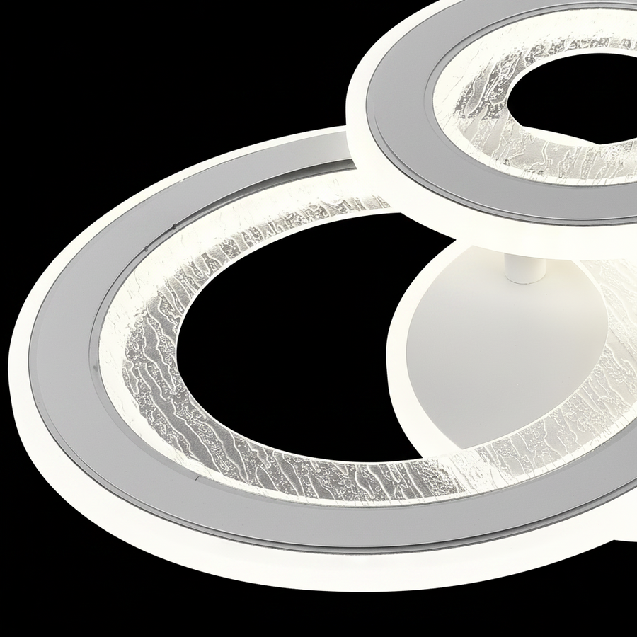 LED csillár 53 W, 3 kör, hideg/meleg/semleges fény, fehér LED csillárok Alapértelmezett cím Alessandro Design