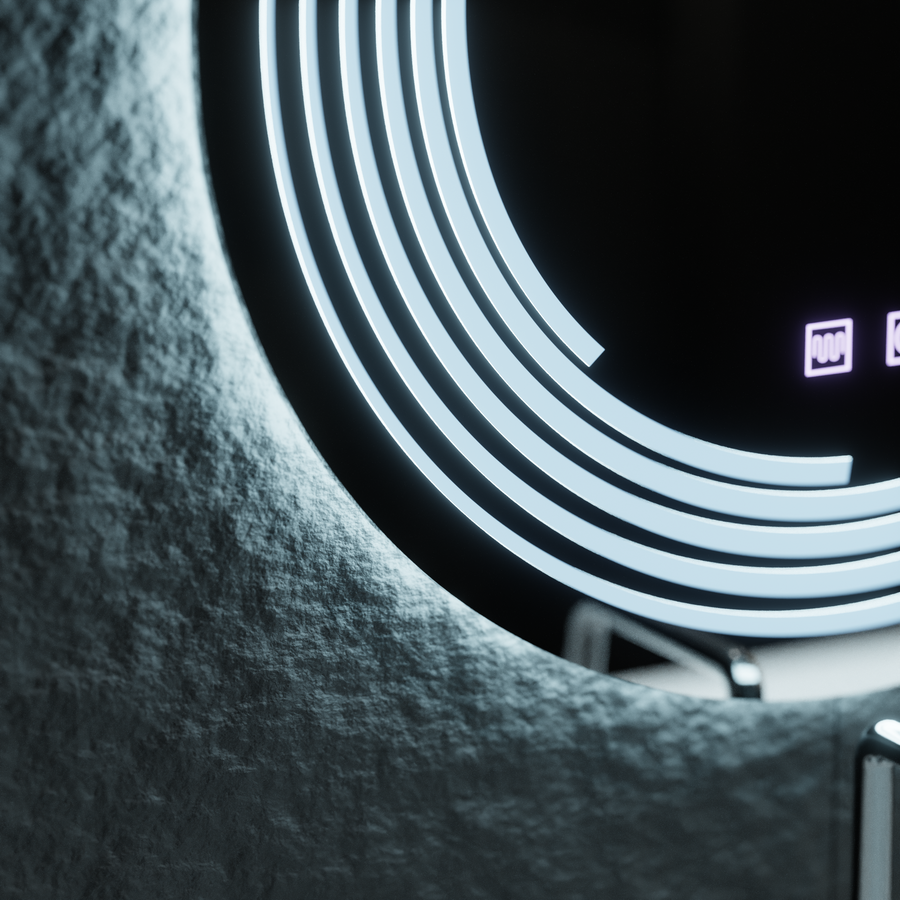 Oglinda LED Rotunda 70cm Lira Verità Touch Sistem Dezaburire Dimabila Oglinzi Korman E Default Title Alessandro Design