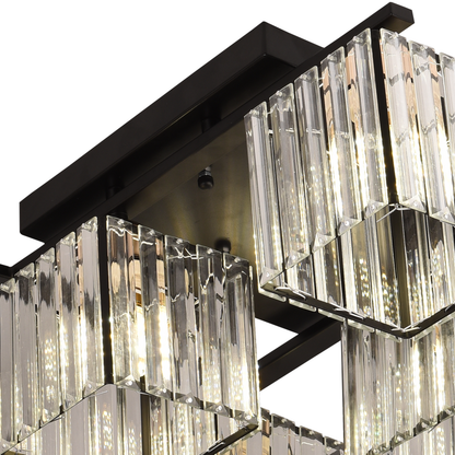 Lustra Clasica Moderna Georgiana, LC111/6BK, 6x E27, Negru, Metal si Sticla Lustre Clasice Default Title Alessandro Design