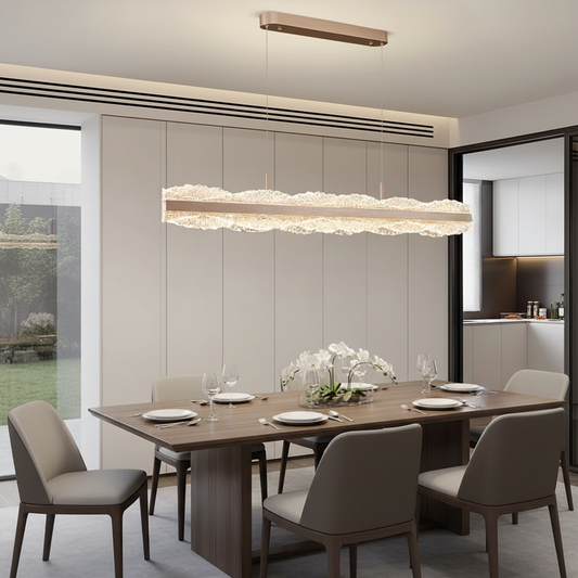 Lustra LED suspendata cu telecomanda NIVALIS 55W, Lungime 120cm, lumina Rece/Calda/Neutra, Dimabila,Inaltime Reglabila, Auriu Lustre LED cu Telecomanda Default Title Alessandro Design