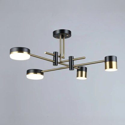 Lustra LED Palius 48W Negru, 4 Brate Default Title Alessandro Design