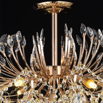 Candelabru Cristal CC9313/12FGD, 12x E14, Diametru 50cm, Auriu Candelabre Cristal Default Title Alessandro Design