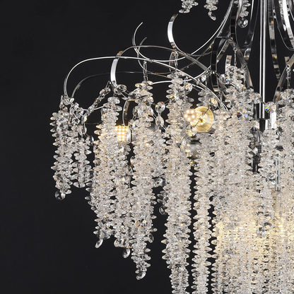 Candelabru Cristal CC9311/5CH, 5x E14, Diametru 50cm, Crom Candelabre Cristal Default Title Alessandro Design