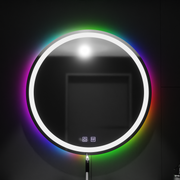 Kerek LED-es tükör 60 cm, Spectrum Touch, RGB, Páramentesítő rendszer Tükrök Korman E Alapértelmezett cím Alessandro Design