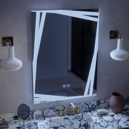 Mirror LED Touch Infinitum Demist System 60x80cm Tükrök Korman E Alapértelmezett cím Alessandro Design