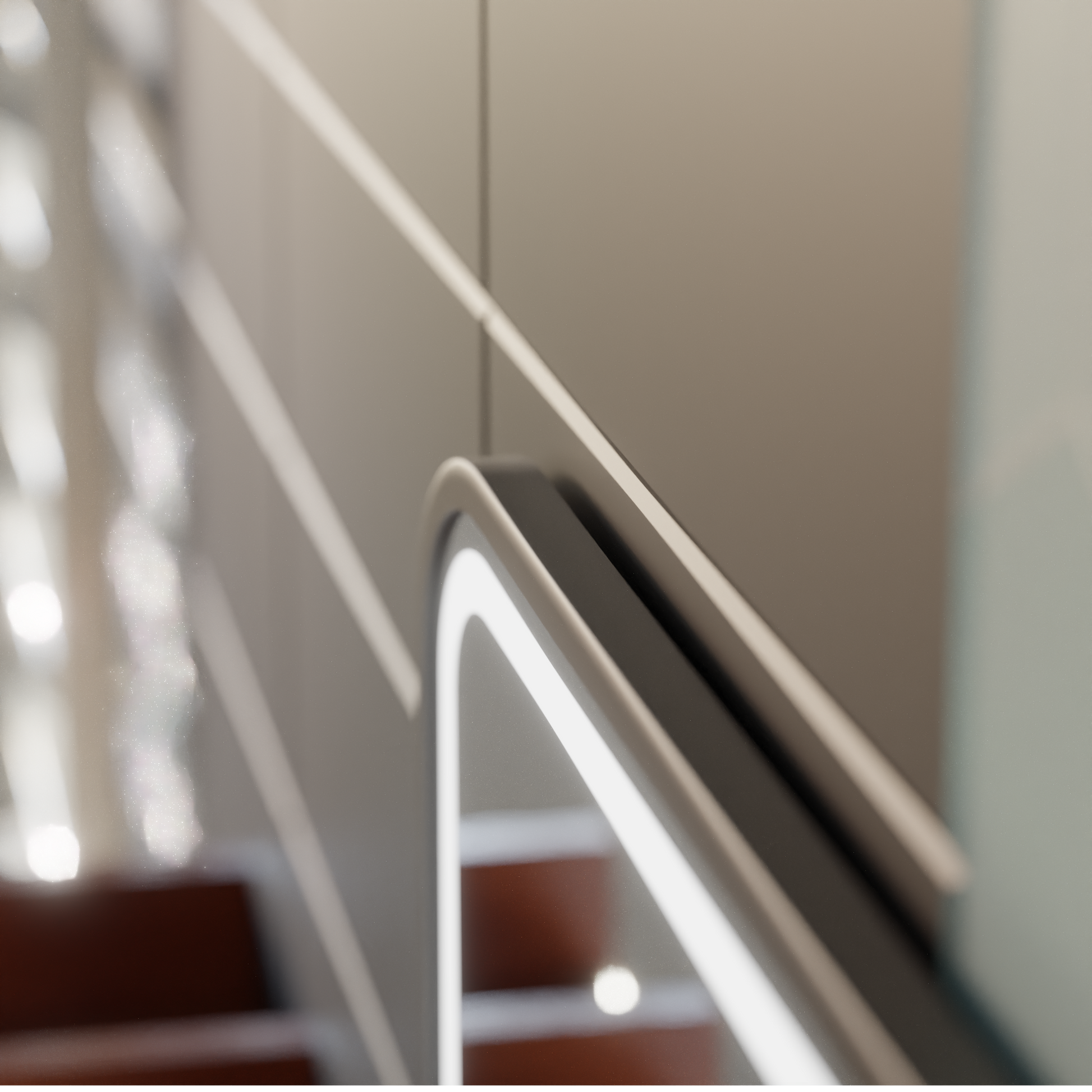 LED Touch Bernd Mirror páramentesítő rendszer, óra és hőmérséklet 80x60 cm fekete keret szálcsiszolt kozmetikai nagyító tükrök Korman S alapértelmezett cím Alessandro Design