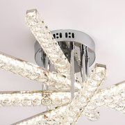 LED csillár távirányítóval LUELLA 79W 5 elemes, Lineáris, Hideg/Meleg/Semleges fény, Szabályozható, Ezüst kristály LED csillár Alapértelmezett cím Alessandro Design