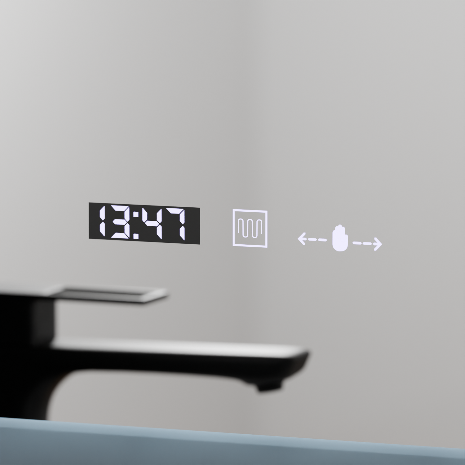 Oglinda LED Rectangulara, 80x60cm, ELANCEE Senzor MotionGlow Marcello, Sistem Dezaburire, Ceas & Termometru, Dimabila Oglinzi Marcello Default Title Alessandro Design