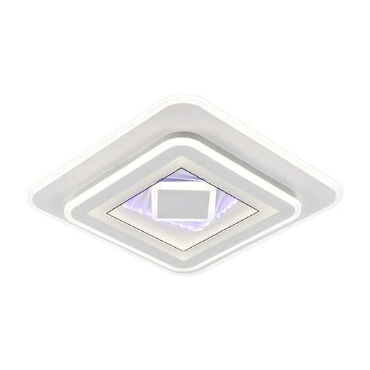 DOLIA LED-csillár, 101W, 50x50cm, hideg/meleg/semleges fény, fehér LED-csillárok alapértelmezett cím Alessandro Design