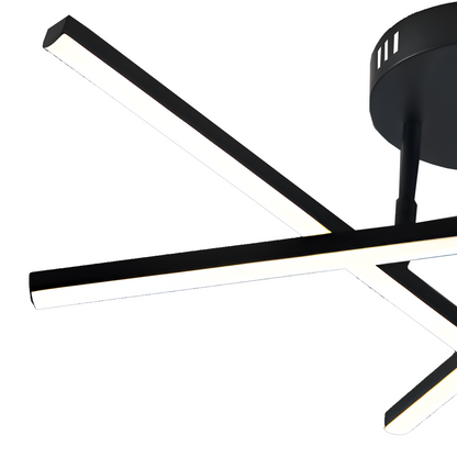 Lustra LED cu telecomanda 41W, 3 Elemente, Liniara, lumina Rece/Calda/Neutra, Dimabila, Negru Lustre LED cu Telecomanda Default Title Alessandro Design