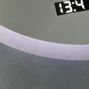 LED kerek tükör 50 cm Giulia érzékelő MotionGlow Marcello páramentesítő rendszer óra és hőmérő Dimabila tükrök Marcello alapértelmezett cím Alessandro Design