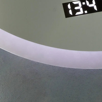 LED kerek tükör 50 cm Giulia érzékelő MotionGlow Marcello páramentesítő rendszer óra és hőmérő Dimabila tükrök Marcello alapértelmezett cím Alessandro Design