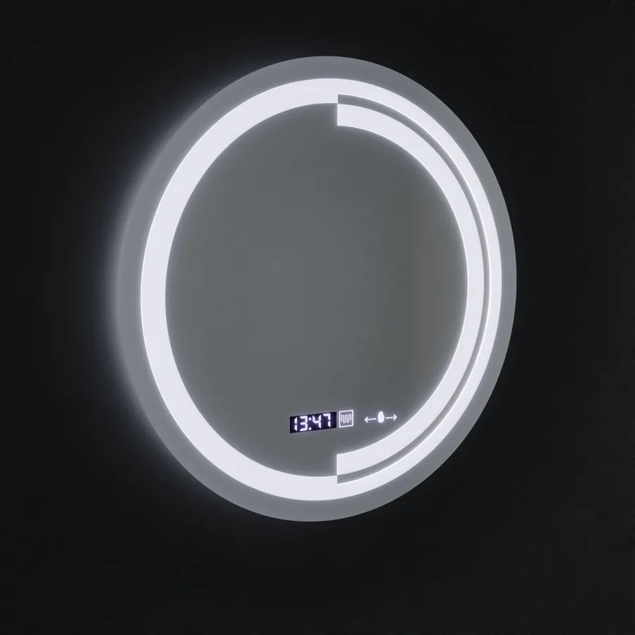 LED kerek tükör, 60 cm, MotionGlow Sensor Consuel Marcello, páramentesítő rendszer, óra és hőmérő, szabályozható tükrök Marcello alapértelmezett cím Alessandro Design