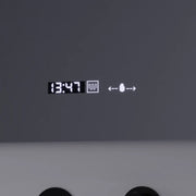 Négyszögletű LED-es tükör, 80x60 cm, Precision MotionGlow Marcello, páramentesítő rendszer, óra és hőmérő, kozmetikai nagyító, szabályozható Marcello tükrök alapértelmezett cím Alessandro Design