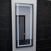 Téglalap alakú LED-es tükör, 60x150 cm, Bianca Marcello radarérzékelő, páramentesítő rendszer, óra és hőmérő, Dimabila, öltözködési Couture öltözőtükrök alapértelmezett cím Alessandro Design