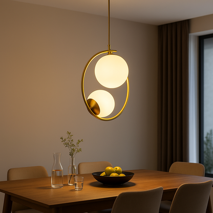LOFT Atelier csillár, 2x E27, fehérarany, fém, állítható magasságú modern csillárok alapértelmezett cím Alessandro Design