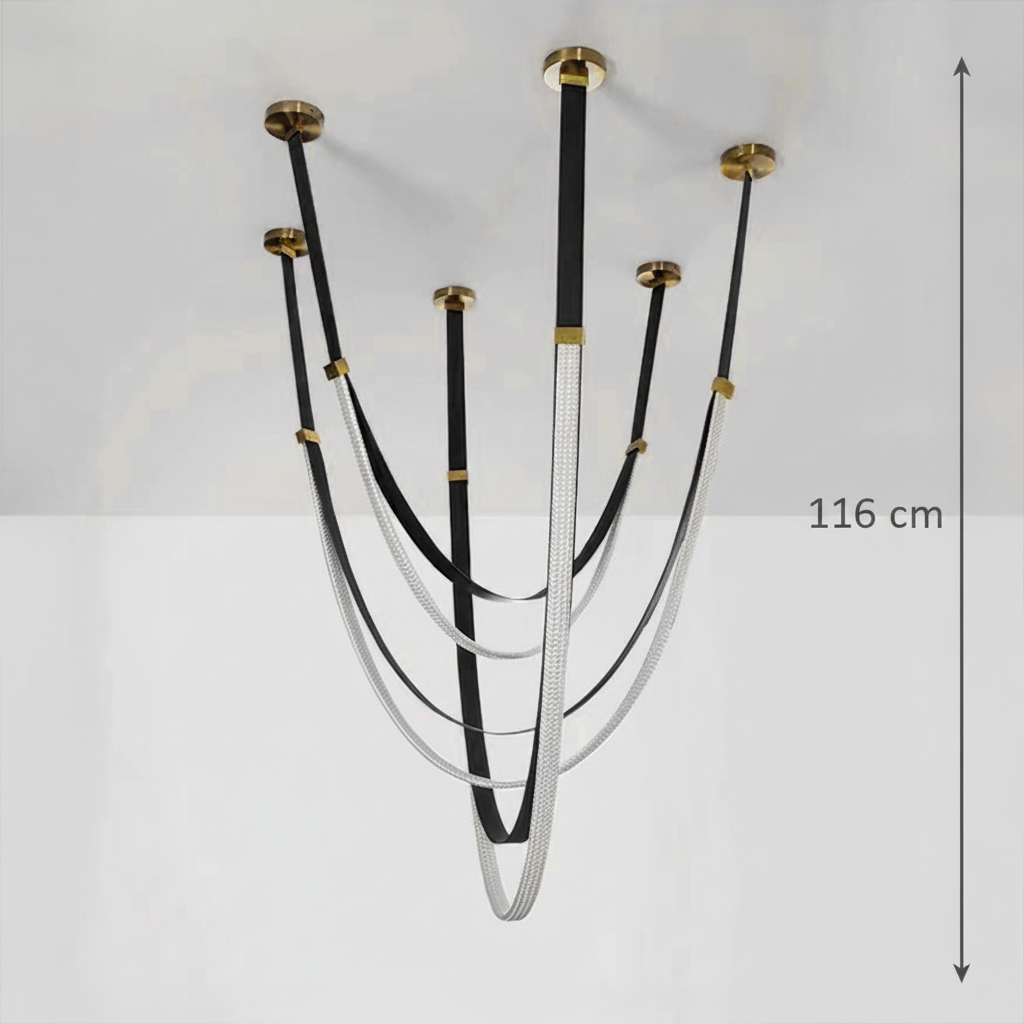 Candelabru Modern, LED, ARIA Largo, 31W, lumina Calda, Negru Candelabre Moderne Default Title Alessandro Design